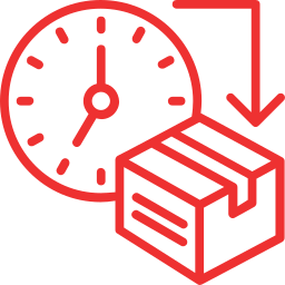 on time delivery icon for om sai packers and movers