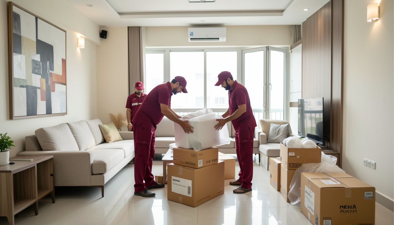 Best packers and movers in Muzaffarpur packing household goods safely with professional equipment during home shifting service.